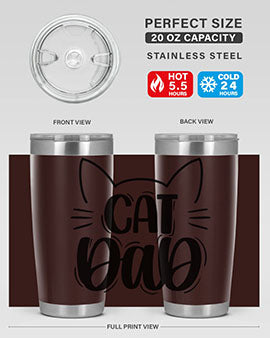 Cat Dad Style 81#- cat- Tumbler