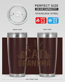 Cat Grandma Style 4#- cat- Tumbler