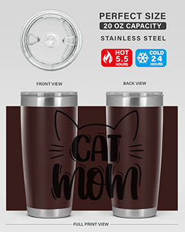 Cat Mom Style 85#- cat- Tumbler