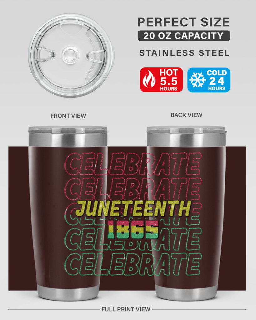 Celabrate Juneteenth Since 1865 Png 18#- Juneteenth- tumbler