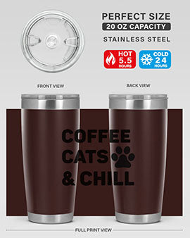 Coffee Cat Style 41#- cat- Tumbler