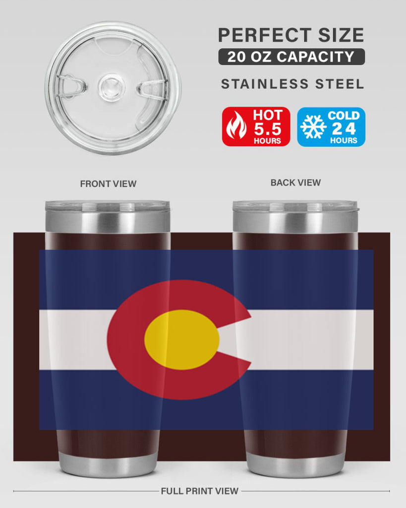 Colorado 46#- Us Flags- Tumbler