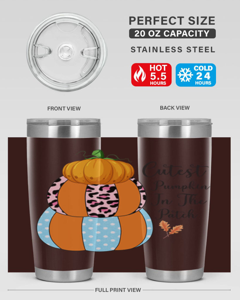 Cutest Pumpkin in the Patch 64#- fall- Tumbler