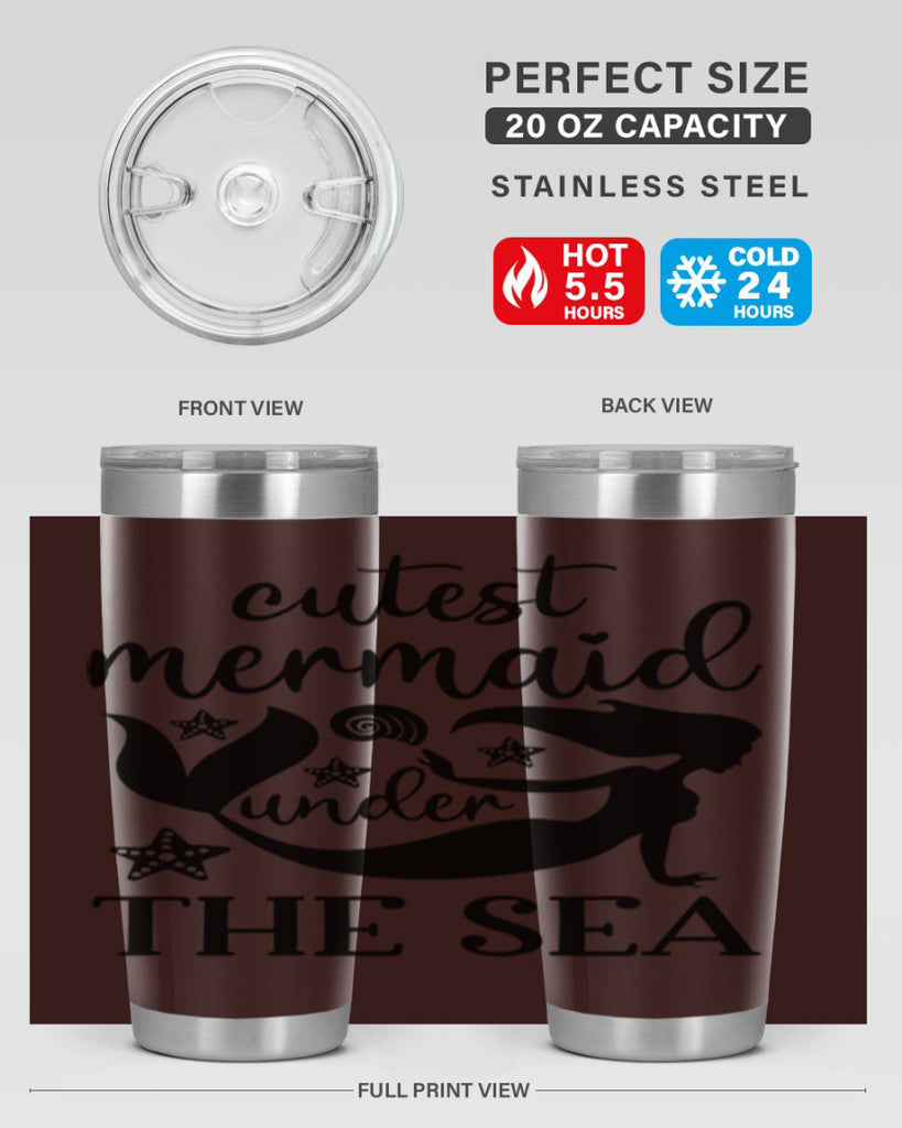 Cutest mermaid under the sea 110#- mermaid- Tumbler