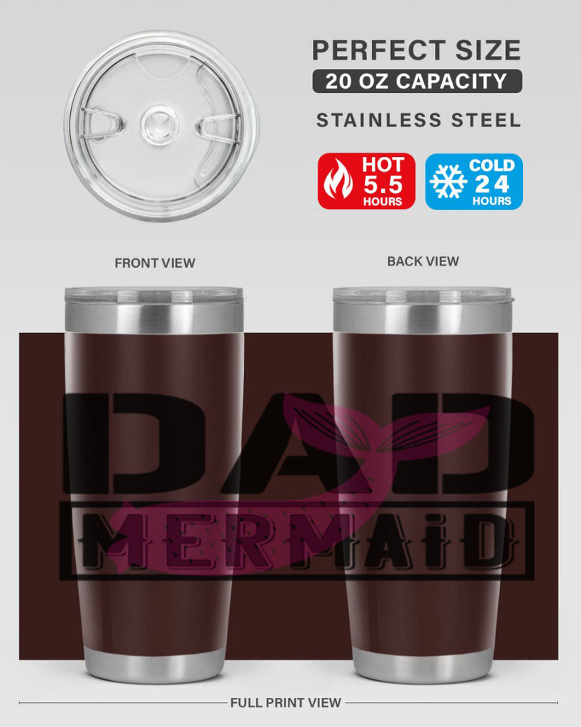 Dad mermaid 111#- mermaid- Tumbler