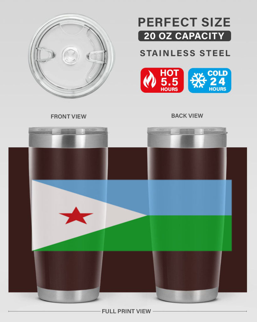 Djibouti 150#- world flags- Tumbler