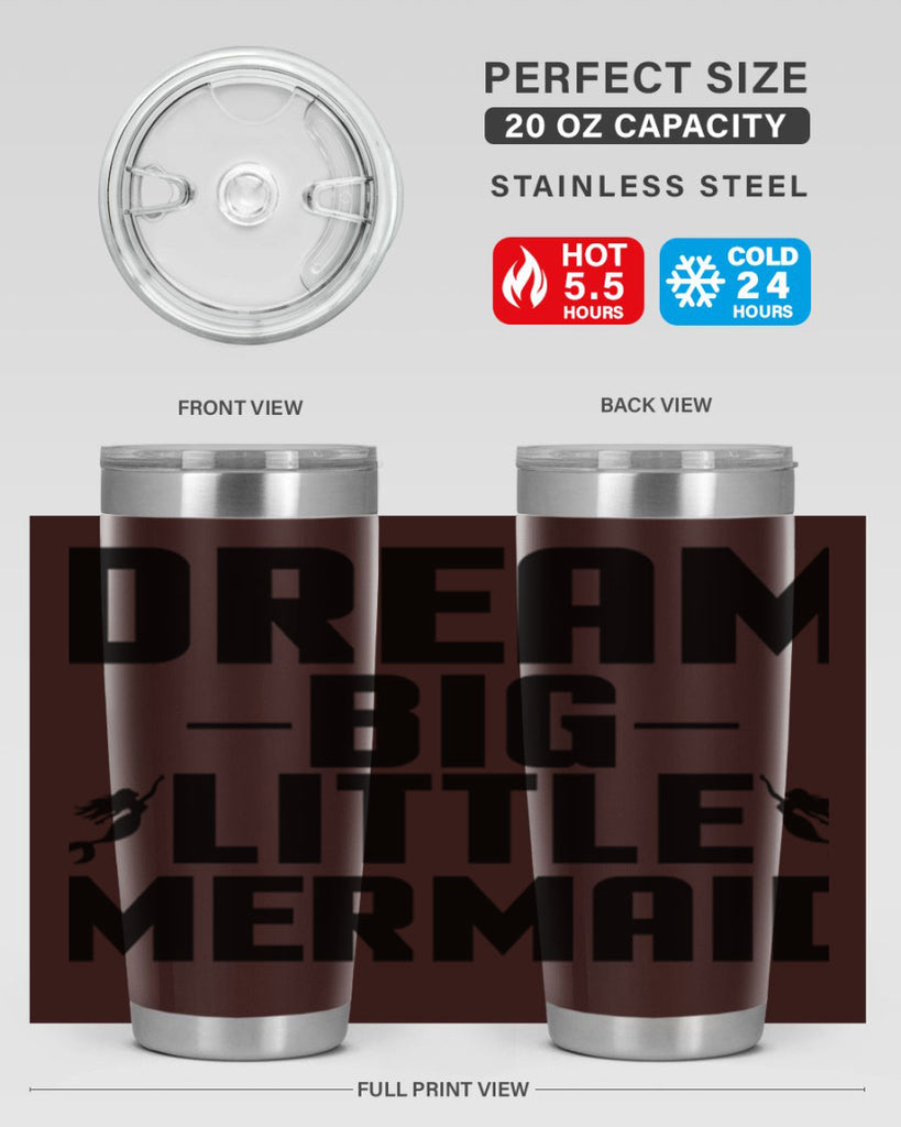 Dream big little mermaid 132#- mermaid- Tumbler