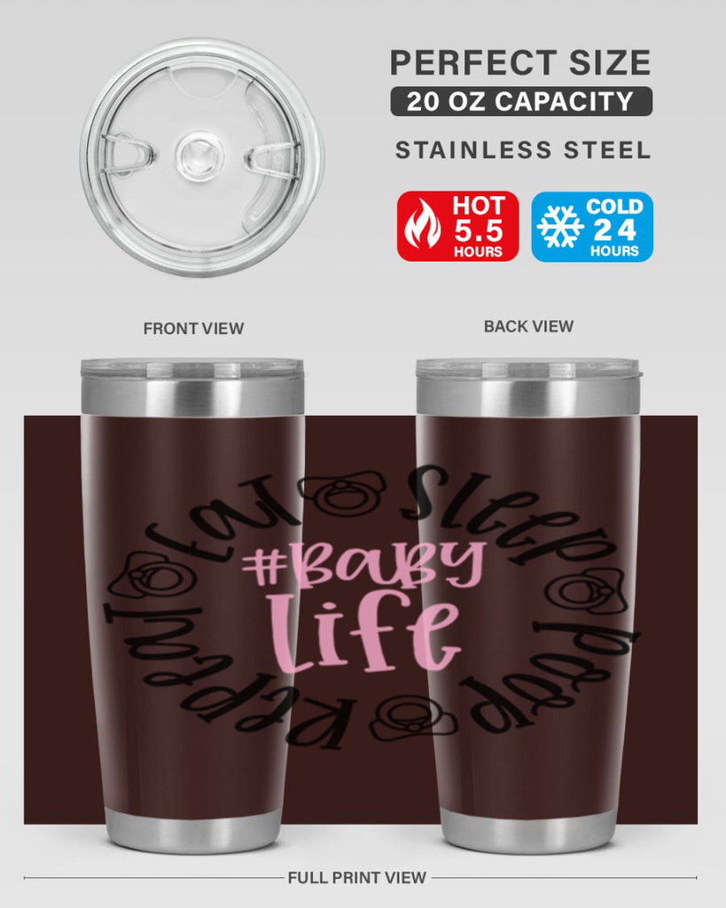 Eat Sleep Poop Repeat BabyLife Style 97#- baby- tumbler