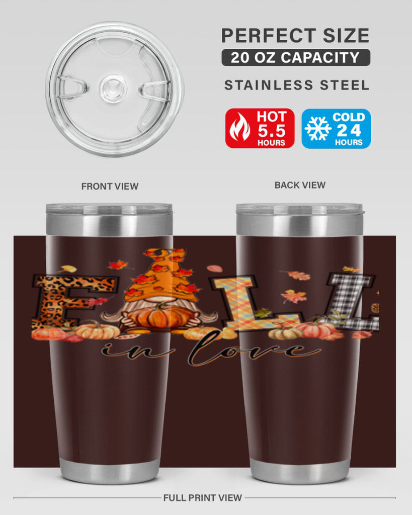 FALLinloveFallGnome 151#- fall- Tumbler