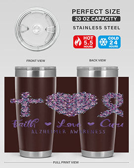 Faih Love Cure AlzheimerS Awareness 137#- alzheimers- Tumbler