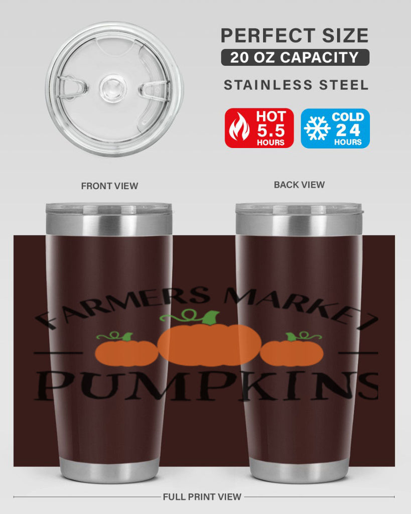 Farmers Market Pumpkins 178#- fall- Tumbler