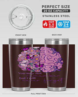 Floral Brain I Will Never Forget 146#- alzheimers- Tumbler