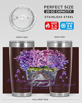 Flower Remember AlzheimerS Awareness 148#- alzheimers- Tumbler