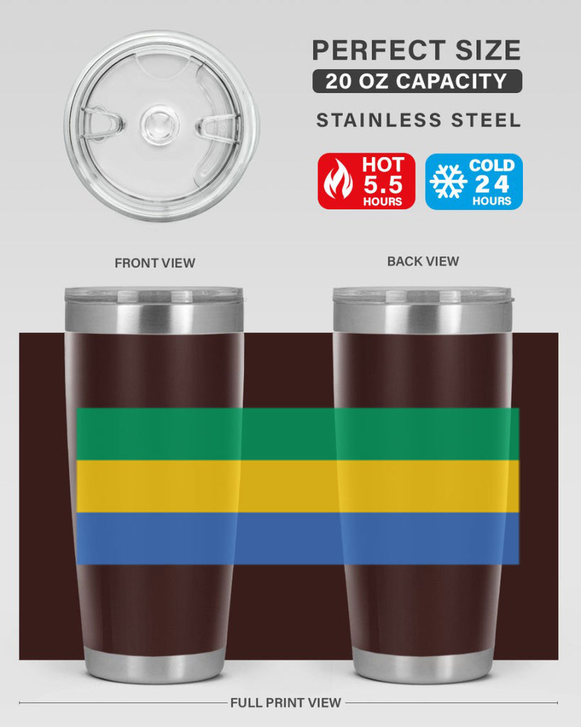 Gabon 136#- world flags- Tumbler