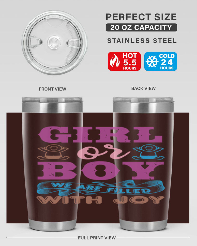 Girl or boy we are filled with joy Style 38#- baby shower- tumbler