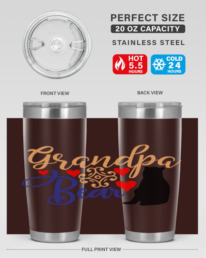 Grandpa bear 43#- grandpa - papa- Tumbler