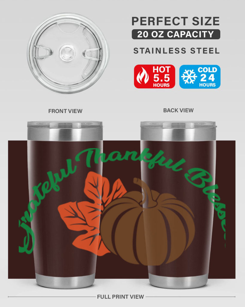 Grateful Thankful Blessed 214#- fall- Tumbler