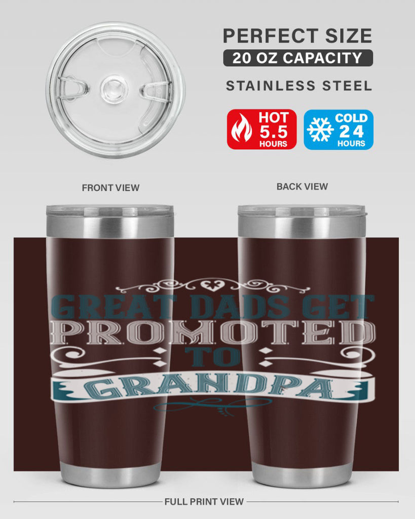 Great dads get promoted to grandpa 96#- grandpa - papa- Tumbler