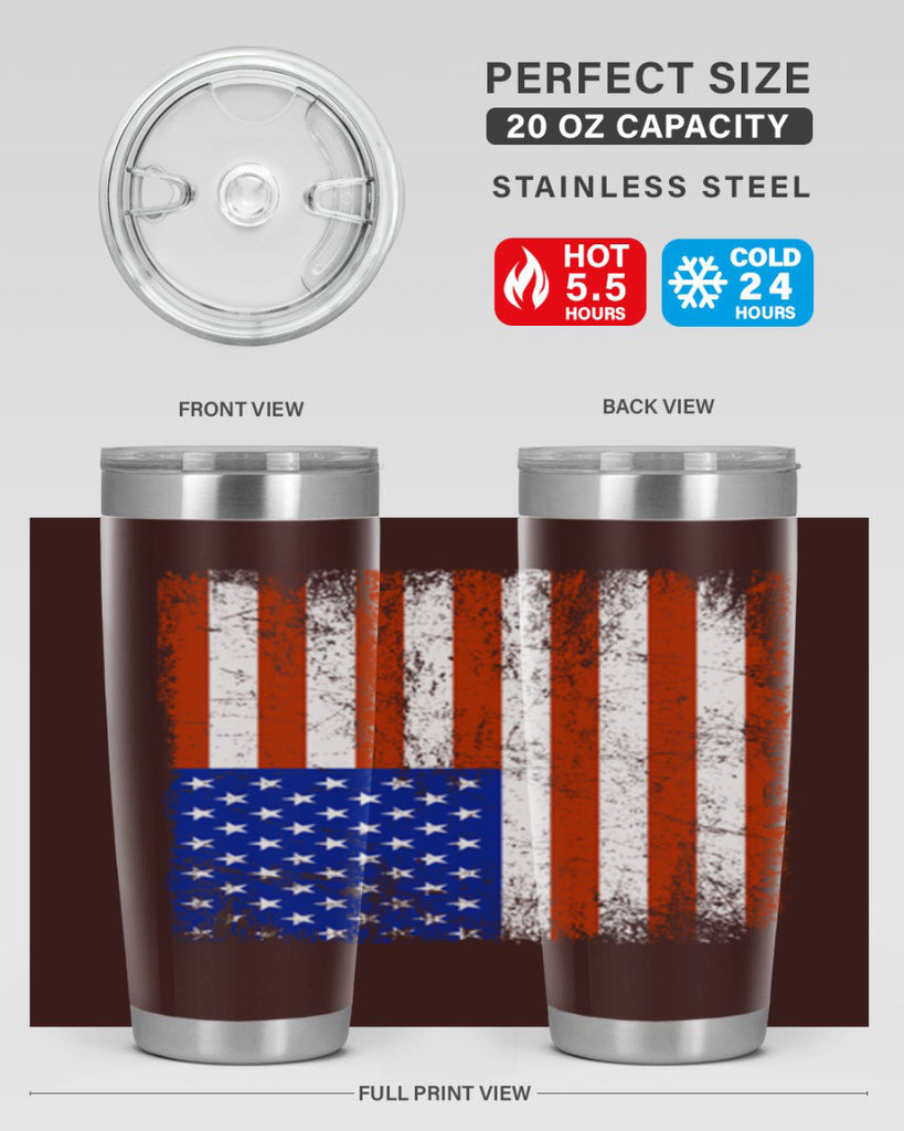 Grunge Flag 52#- Us Flags- Tumbler