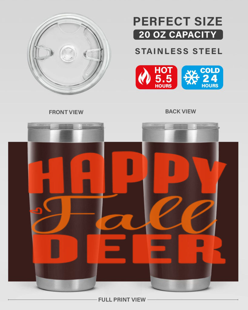Happy Fall Deer Design 218#- fall- Tumbler