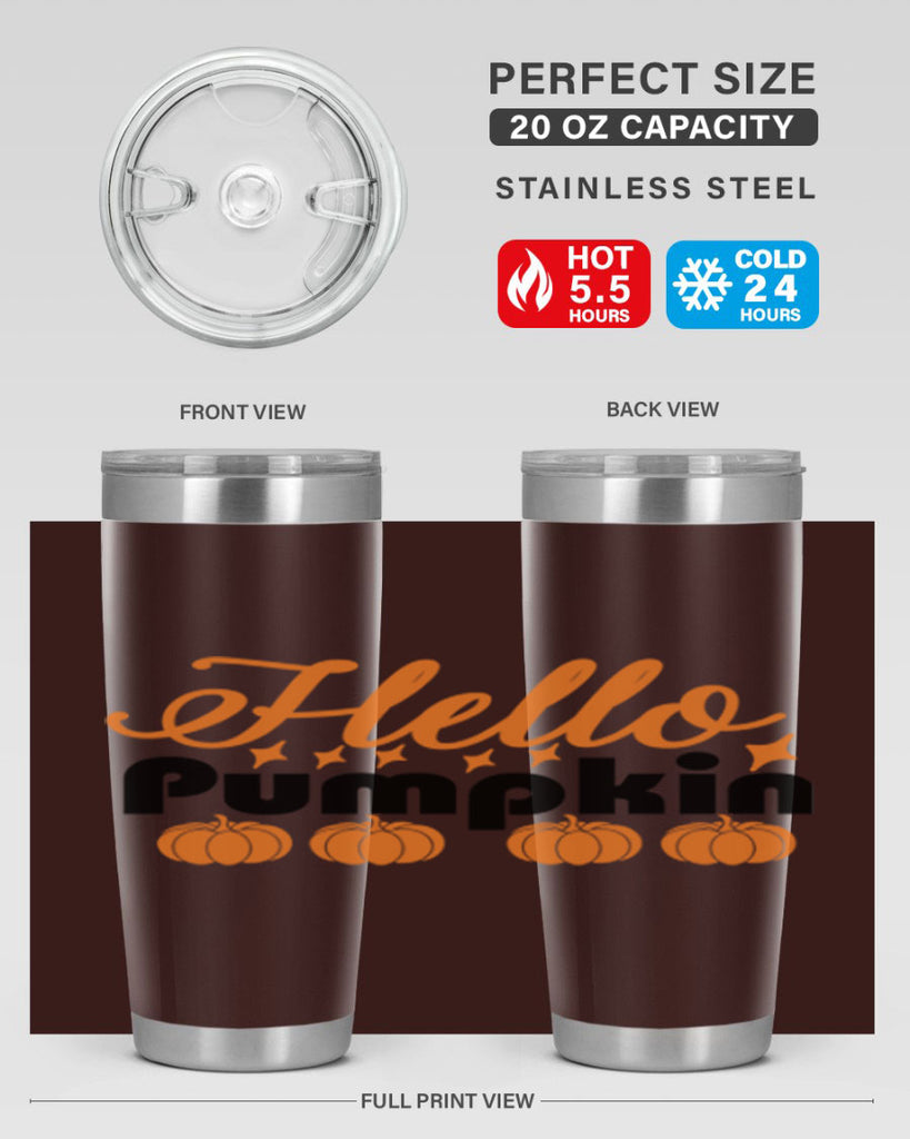 Hello Pumpkin 292#- fall- Tumbler