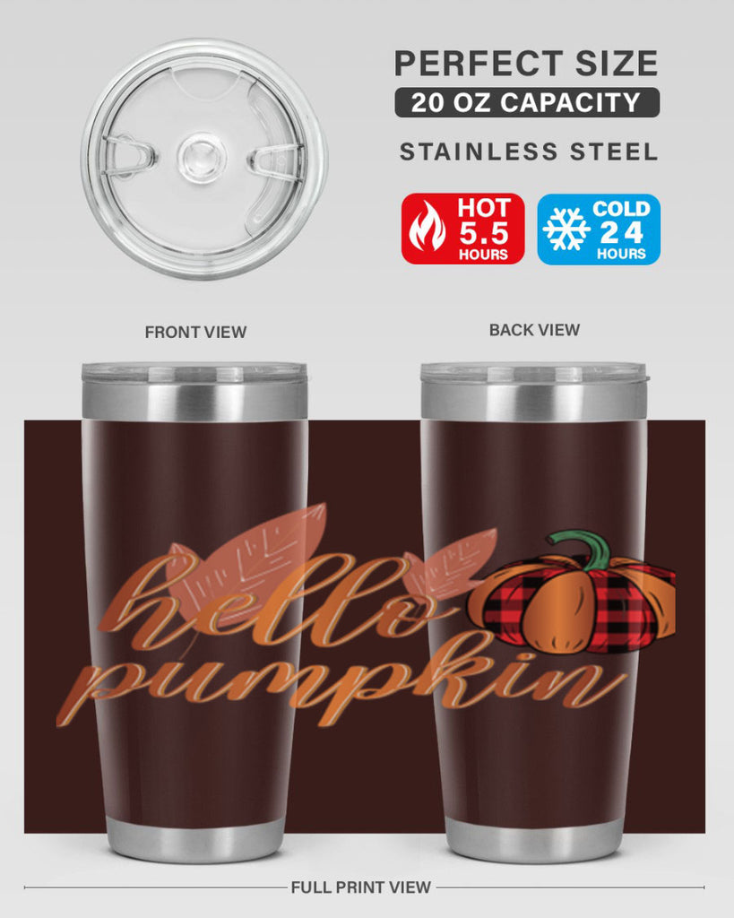 Hello Pumpkin 294#- fall- Tumbler