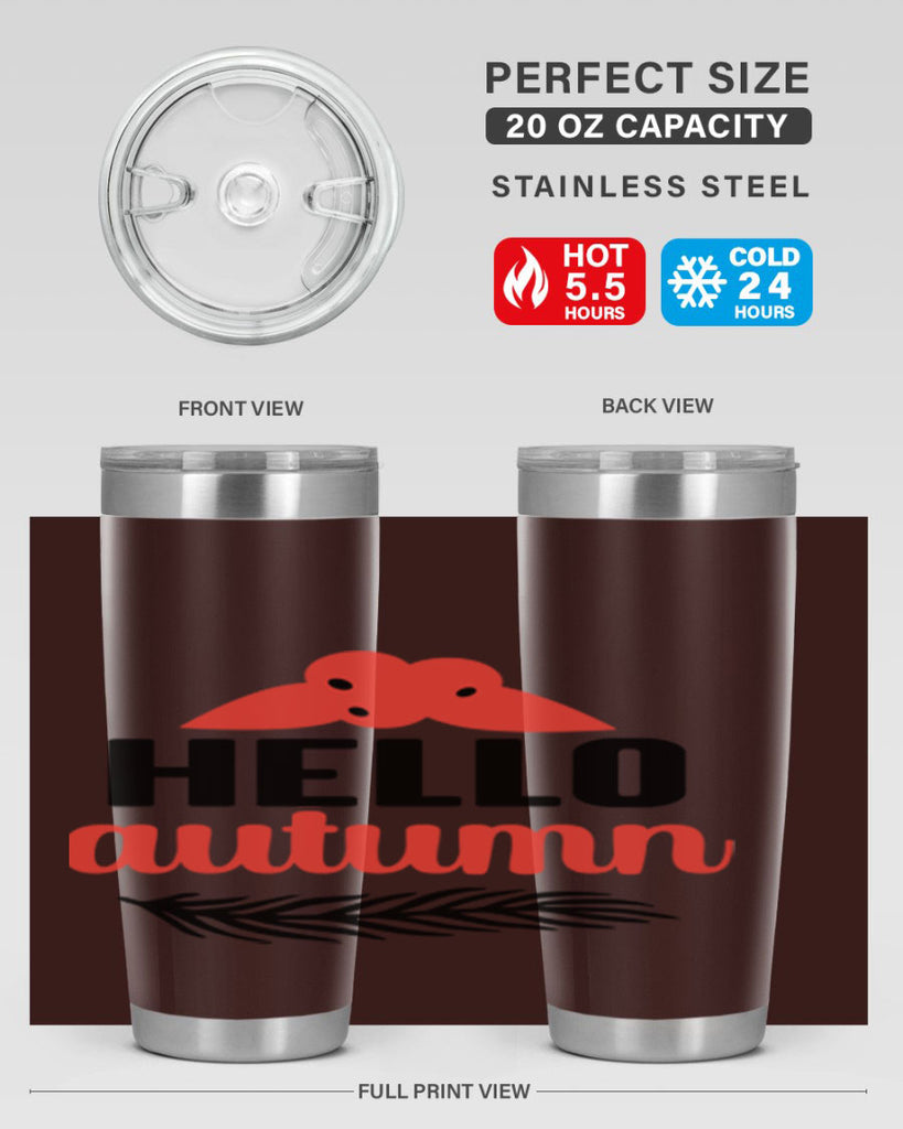 Hello autumn 269#- fall- Tumbler
