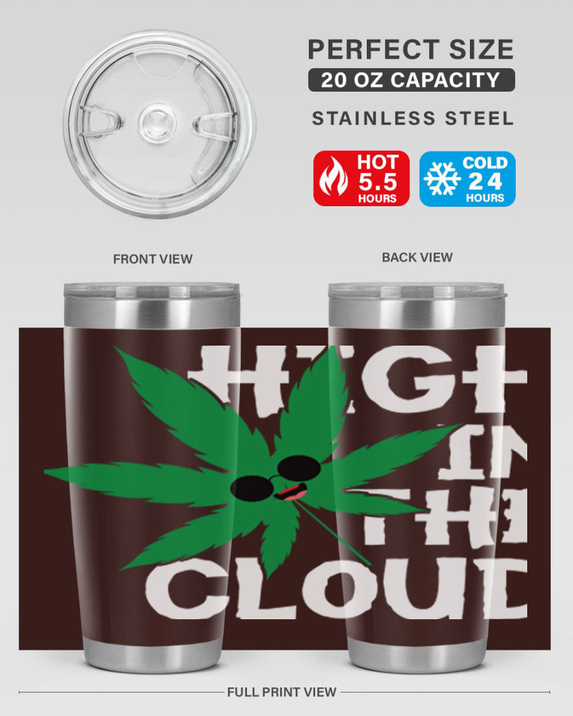 High in the cloud 114#- marijuana- Tumbler