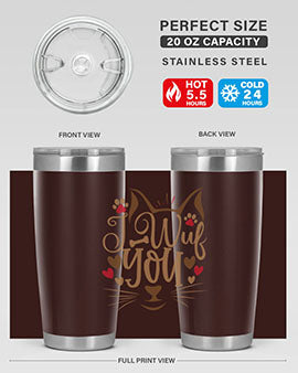 I Wuf You Style 16#- cat- Tumbler