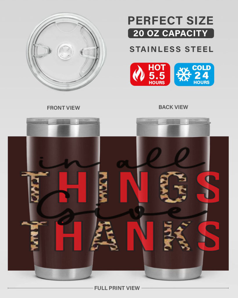 In all things give thanks 352#- fall- Tumbler