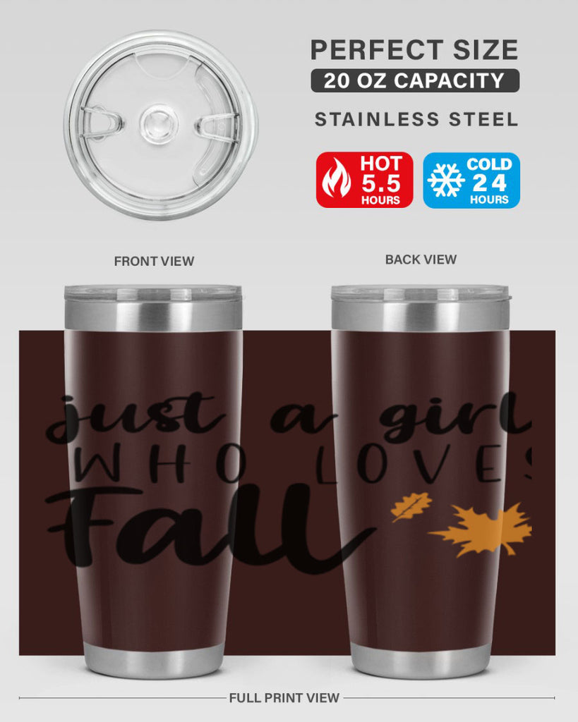 Just A Girl Who Loves Fall 380#- fall- Tumbler