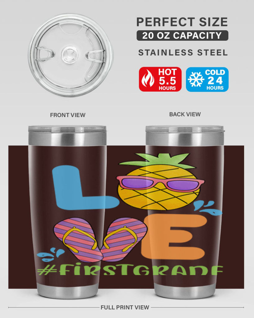 LOVE 1st Grade Summer Pineapple 8#- 1st grade- Tumbler