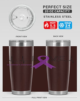 LOVE Gifts for Survivors National Alzheimers Awareness 192#- alzheimers- Tumbler