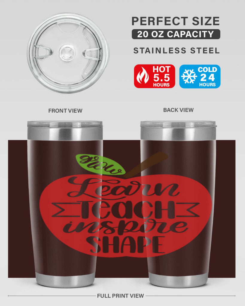 Learn Teach Inspire Shape Style 68#- teacher- tumbler