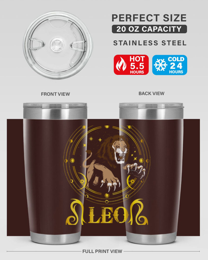 Leo 297#- zodiac- Tumbler