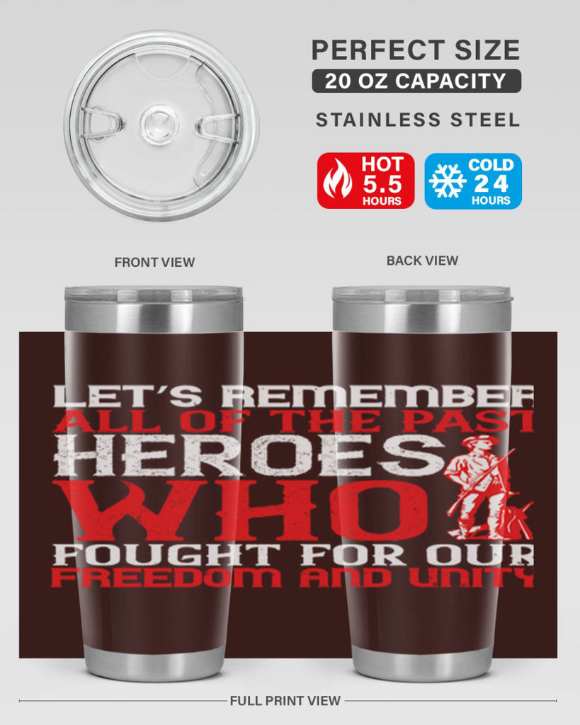 Let’s remember all of the past heroes who fought for our freedom and unity Style 127#- Fourt Of July- Tumbler