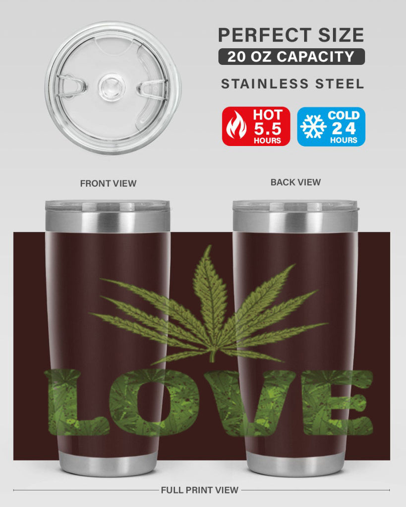 Love Sublimation 192#- marijuana- Tumbler