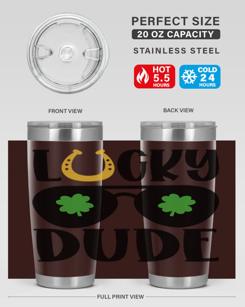 Lucky Dude Style 57#- St Patricks Day- Tumbler