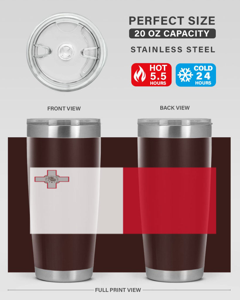 Malta 91#- world flags- Tumbler