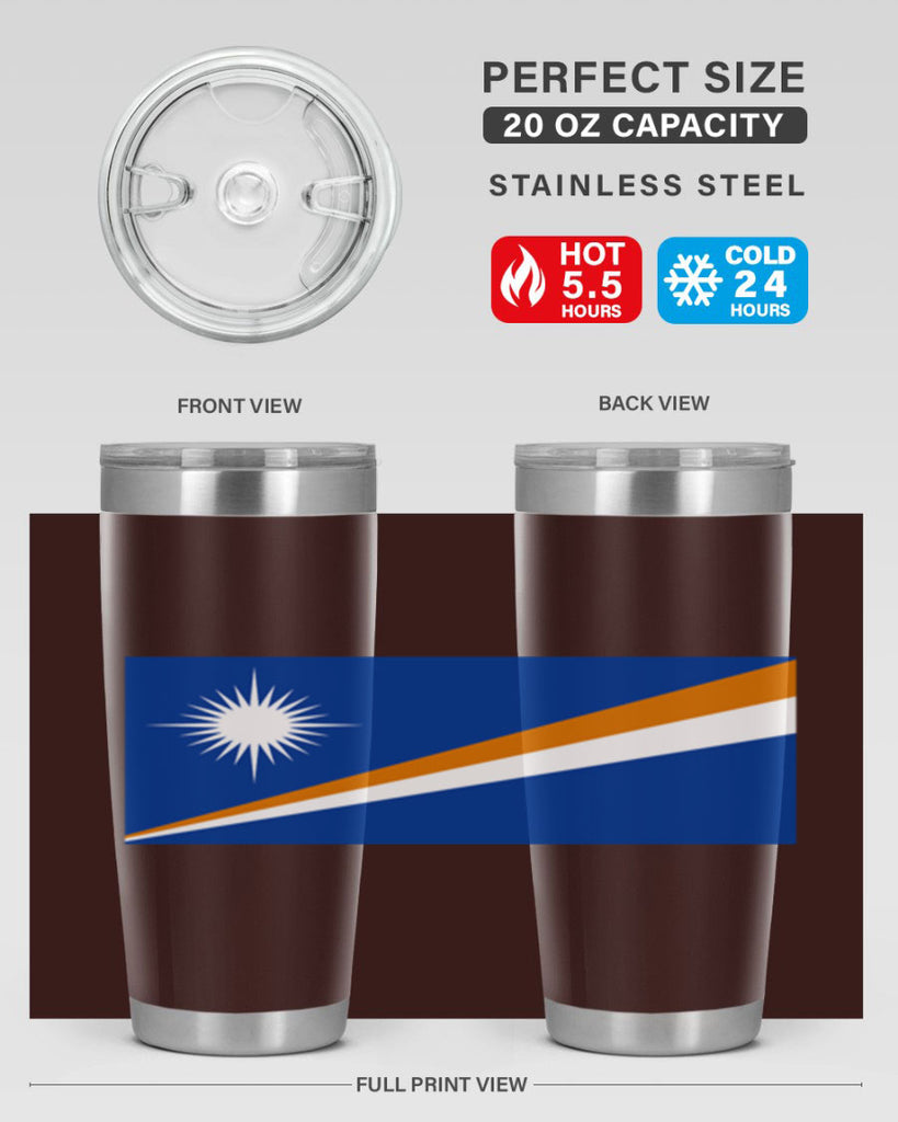 Marshall Islands 90#- world flags- Tumbler