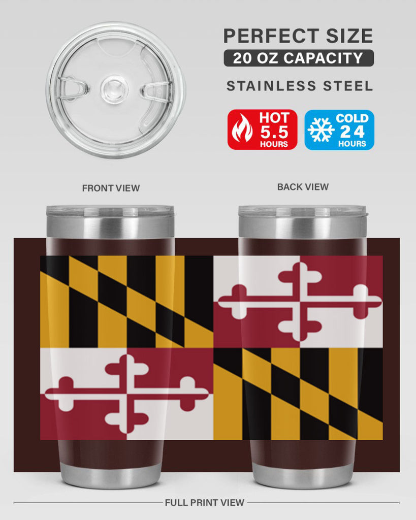 Maryland 32#- Us Flags- Tumbler