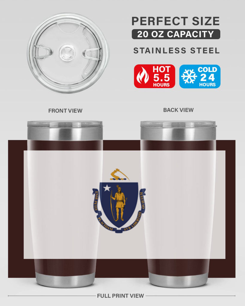 Massachusetts 31#- Us Flags- Tumbler