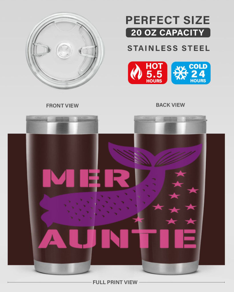 Mer Auntie 320#- mermaid- Tumbler