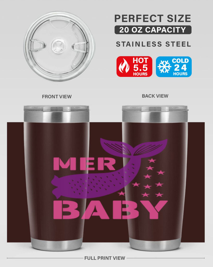 Mer Baby 321#- mermaid- Tumbler