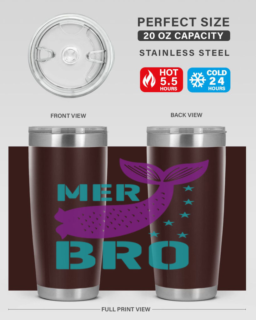 Mer Bro 322#- mermaid- Tumbler