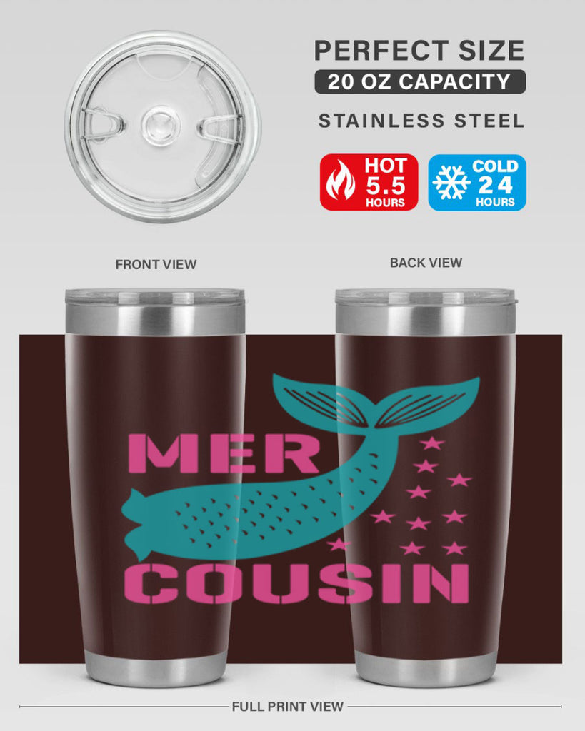 Mer Cousin 324#- mermaid- Tumbler