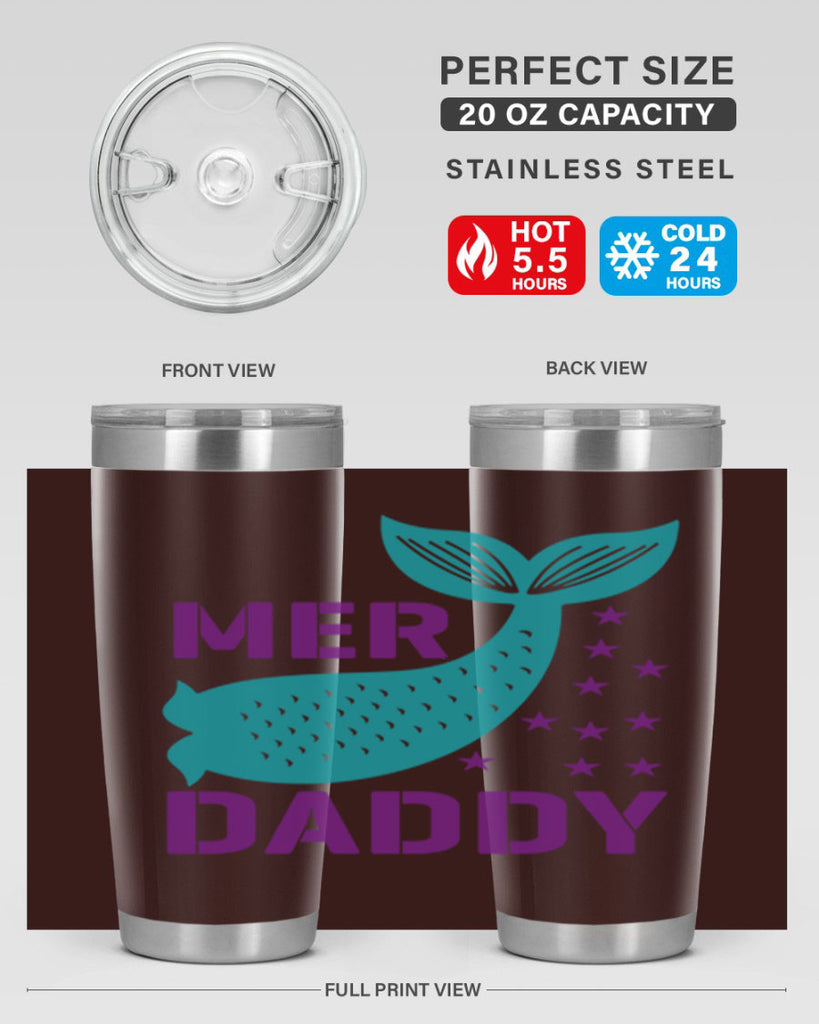 Mer Daddy 326#- mermaid- Tumbler