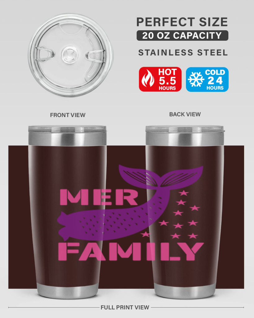 Mer Family 327#- mermaid- Tumbler