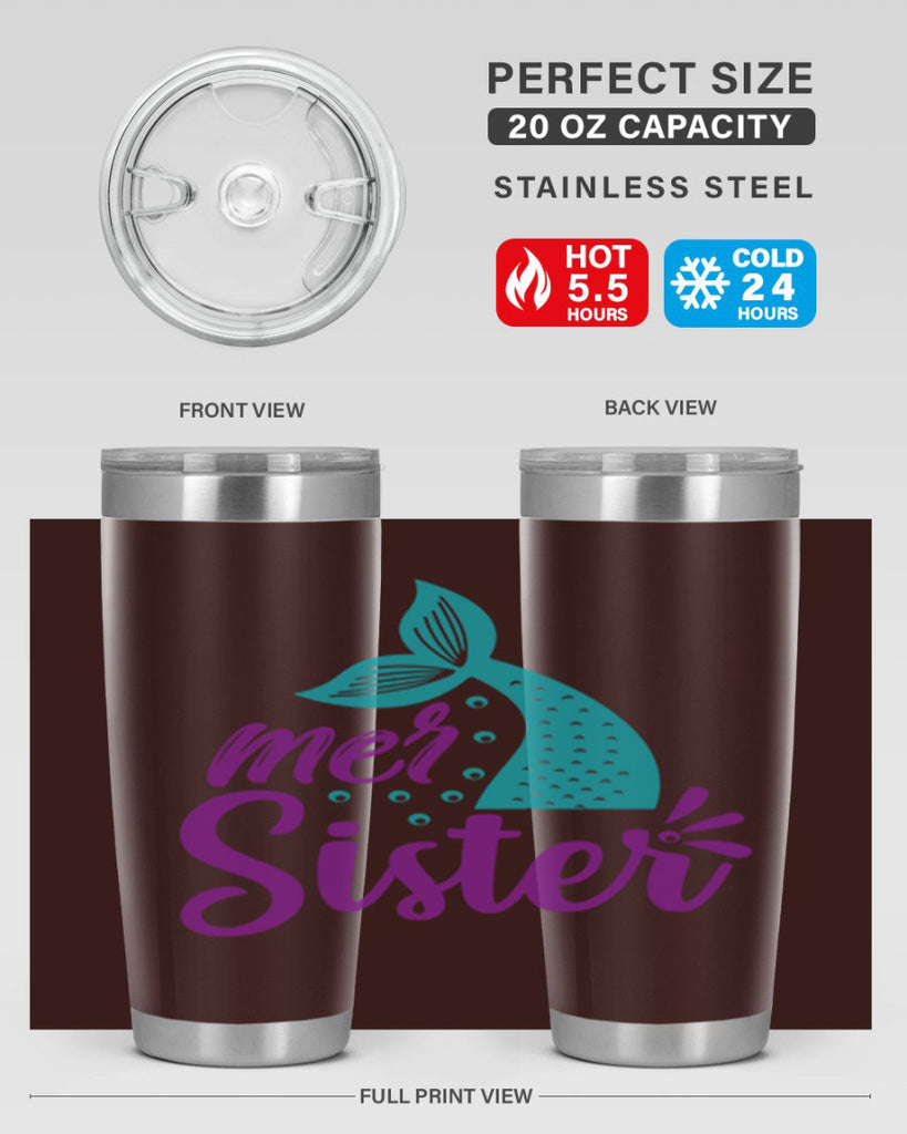 Mer Sister 346#- mermaid- Tumbler