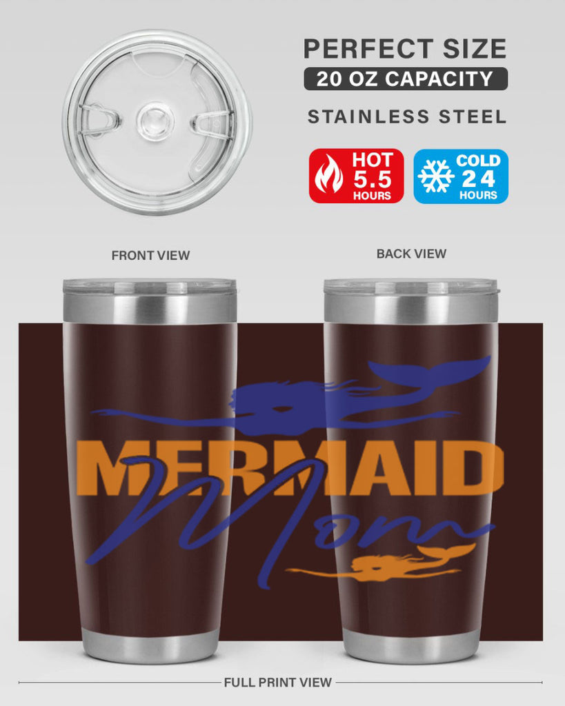 Mermaid Mom 369#- mermaid- Tumbler